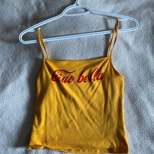 Yellow crop top